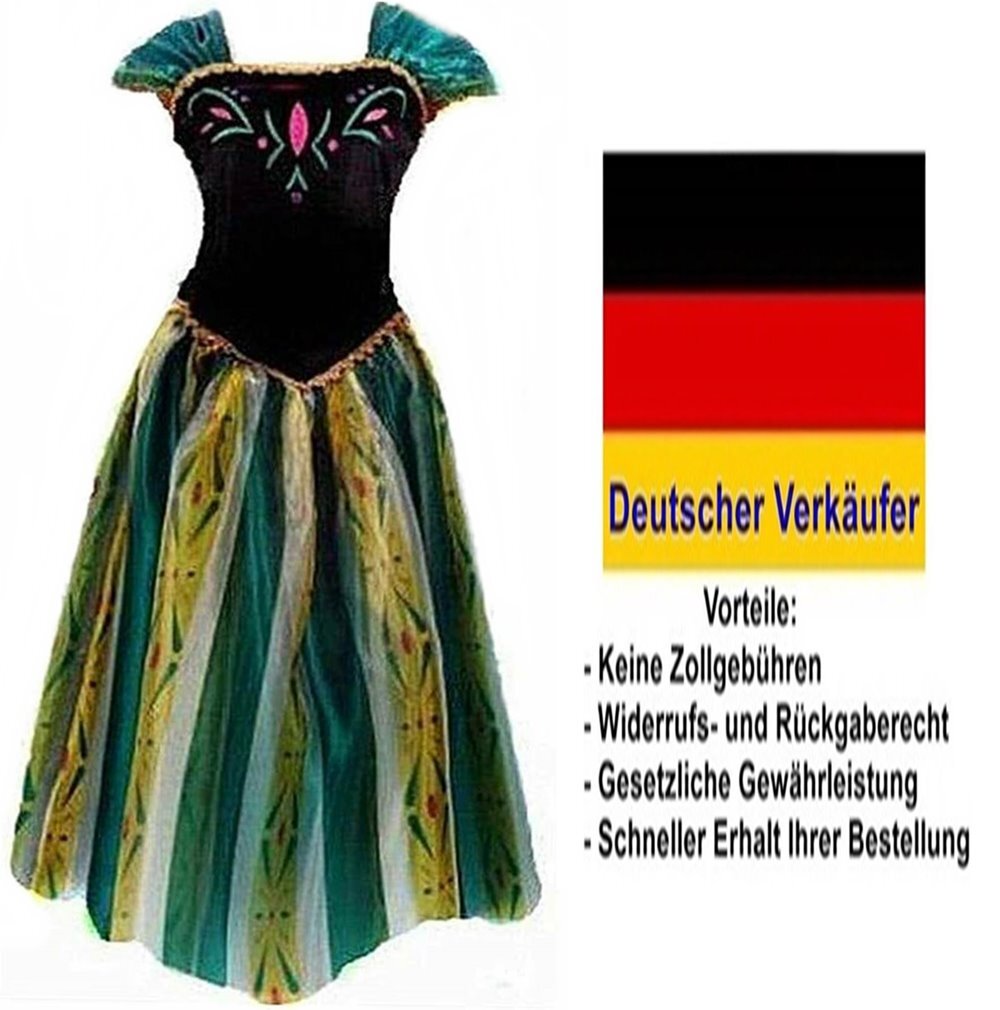 Disfraz mujer Anna reina del hielo vestido carnaval carnaval Elsa 34 36 38 40 42 mujer