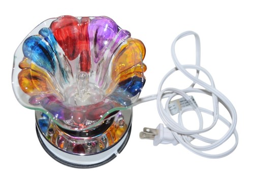 Rainbow Multicolor Electric Oil Burner Light Up Glass Aroma Fragrance Warmer - Picture 14 of 14