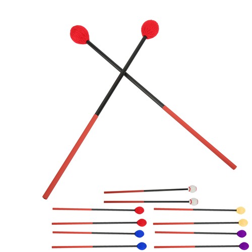 Marimba Mallets Carbon Fiber Cotton Thread Drum Stick Mallet Hammer (Purple Head - Picture 19 of 38