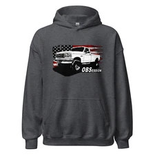 OBS Single Cab 4X4 Truck Hoodie, Mens Classic Pickup Sweatshirt Hooded Pullover
