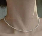 Mini 2-3mm Real Natural White Akoya Pearl Necklace 14-26'' 14k Gold Clasp