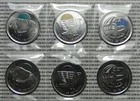 BU Canada 2011 Legendary Nature 6x 25c coin set Felcon Bison Whale