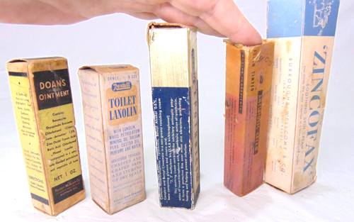 ANTICO anni 20-30? TUBI in SCATOLE ORIGINALI creme e unguenti 5 tubi totali - Foto 5 di 10