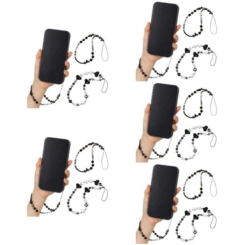 5 Count Handy Kette Perlenbesetztes Handy-Schlüsselband Lanyard Für Telefon - 第 6/12 張圖片