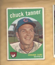 1959 Topps baseball card #234 Chuck Tanner Chicago Cubs VGEX WB