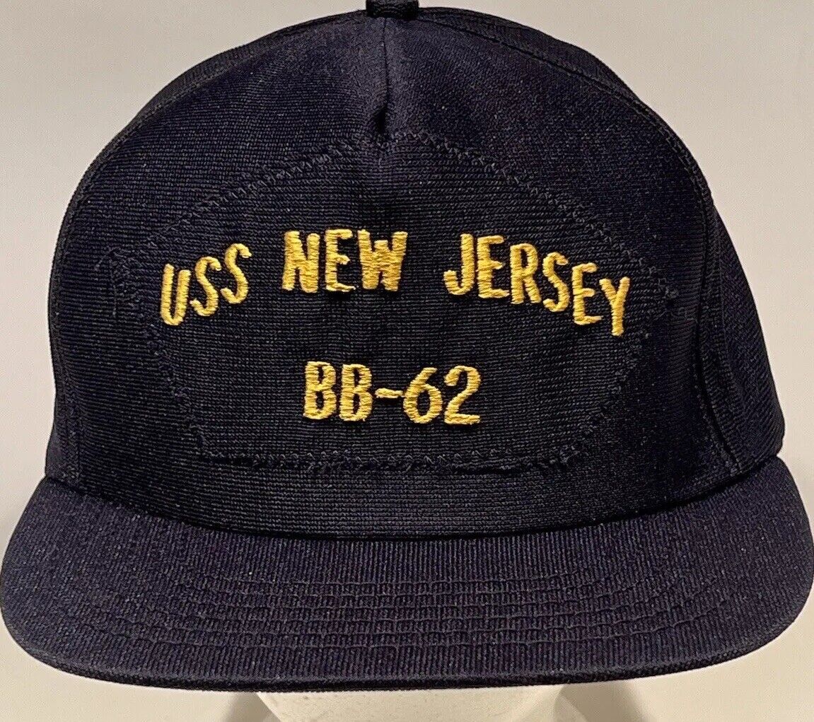 Vintage US Navy USS NEW JERSEY BB-62 “BIg J” SNAPBACK USA Vintage US Navy USS NEW JERSEY BB-62 “BIg J” SNAPBACK USA