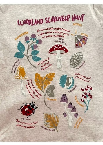 Girls FAT FACE Long Sleeve Top T-shirt Woodland Birds Nature Age 9-10 years BNWT - Picture 2 of 7