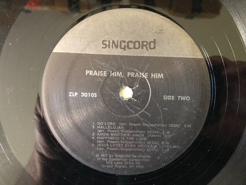 Rick Powell Children's Choir PRAISE HIM! PRAISE HIM! Original 1977 Singcord VG - Picture 3 of 5
