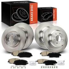 Disc Brake Rotors & Ceramic Pads for Hyundai Genesis 2010-2011 3.8L Front & Rear