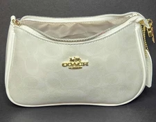 Coach Teri Shoulder/ Crossbody Bag Beige With Gold Hardware