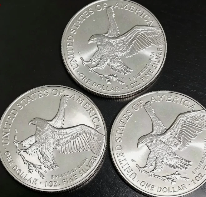 Lot of 3 U.S .999 2022 -1- 0 Z American Eagle C.0.i.n(0.999999 Purity) - Image 2 of 4