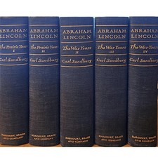 abraham Lincoln five Book Set by Carl Sandburg