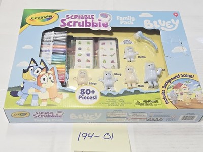 Crayola Scribble Scrubbie Bluey Family Pack 80+ Pc Kids Toy 3+ Set New