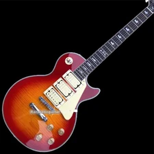 Custom electric Guitar HHH pickup Cherry Sunburst Color 6-sting 