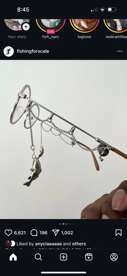 FISHINGFORSCALE FISH HOOK GLASSES, Clear Lenses - Image 3 of 4