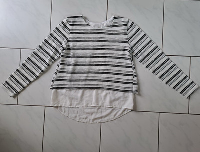 C&A Here+There Mädchen Strickpullover Gr. 158/164 gestreift ws/sw