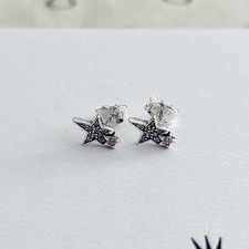 NEW Pandora S925 ALE - Double Star CZ Stud Earrings