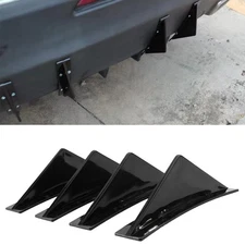 For Chevrolet Malibu Rear Bumper Lip Diffuser 4 shark Fin Spoiler Splitter