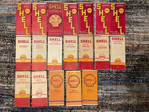 Konvolut 18 Vintage Shell Roadmaps