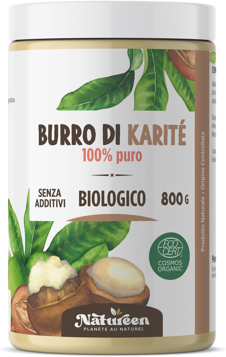 Materia Prima Burro di Karité Biologico 800g - Non Raffinato 100% V