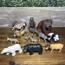 Big Lot Of 13 Safari Ltd Terra Battat  & Papo Wild Animals Bear Panda Polar