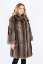 1178 REAL RACCOON XL XXL FOX FUR COAT FURCOAT FURJACKET VINTAGE SLAVIC MOB WIFE