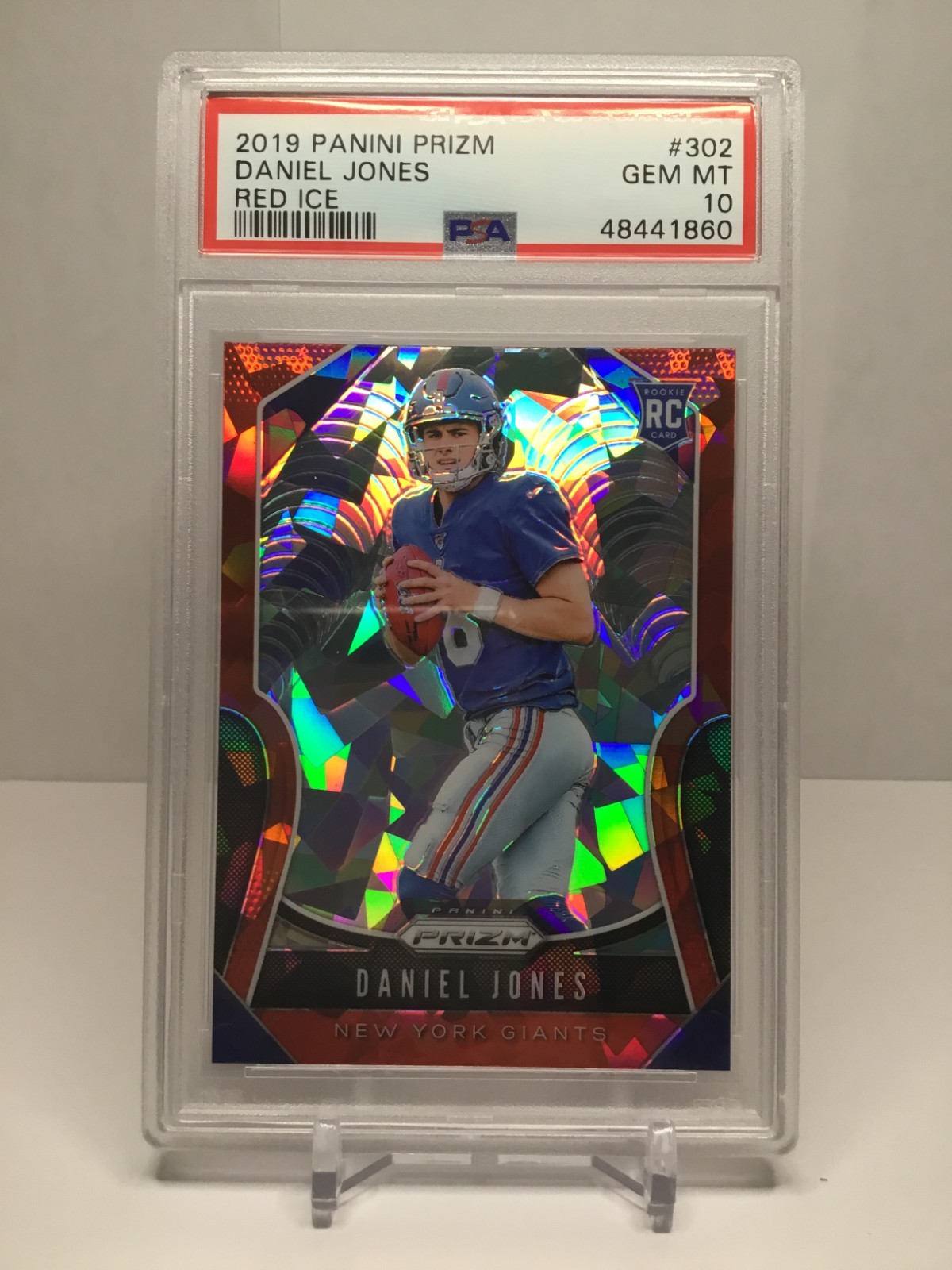 Daniel Jones Panini Prizm #302 Red Ice