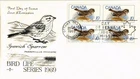 Dr Jim Stamps Canada Fdc 1969 Birdlife Series Ipswich Sparrow Block Rose Craft