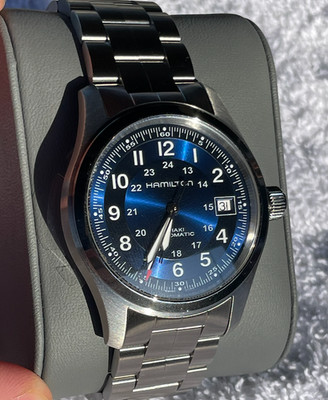Hamilton Khaki Field Blue Dial Stainless Men's Watch H70455140