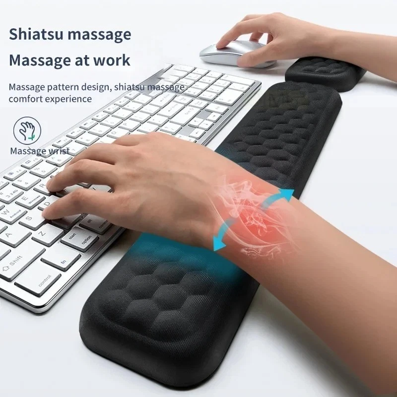Ergonomic Memory Foam Keyboard Wrist Rest Pad with Mouse Wrist Support - Image 4 of 4