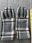Set of 3 Women’s Gloves Gray Tartan (Small) Herringbone & Brown Suede PreOwned  — photo 2