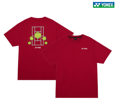 YONEX 26S/S Unisex Tennis T-Shirts Sportswear Casual Top Tee Red NWT 265TS013U