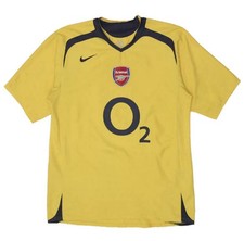 Camiseta deportiva vintage Nike Arsenal XL 2005 2006 visitante amarilla O2