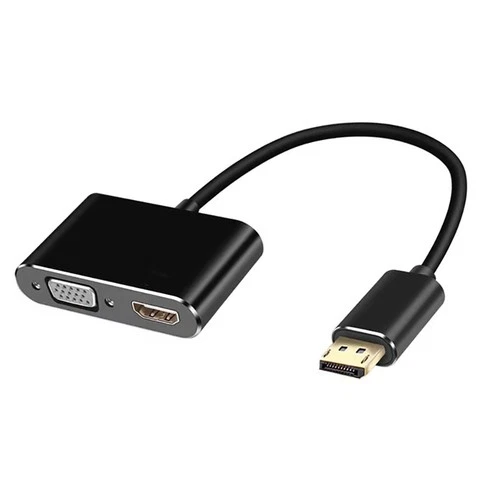 DisplayPort-Auf-VGA+HDTV-Konverter Computermonitor-Adapterkabel DP-Dockings1565