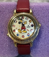 Vtg Lorus Disney Musical Watch Women V421-0020 It's a Small World New Battery