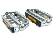 VP-378 classic rat trap bicycle cruiser vintage-style pedals 1/2" SILVER