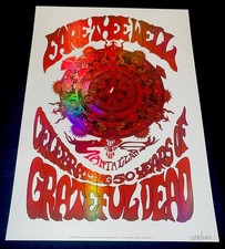 Grateful Dead Fare Thee Well Foil Concert Poster Santa Clara 6/27/15 Red Variant