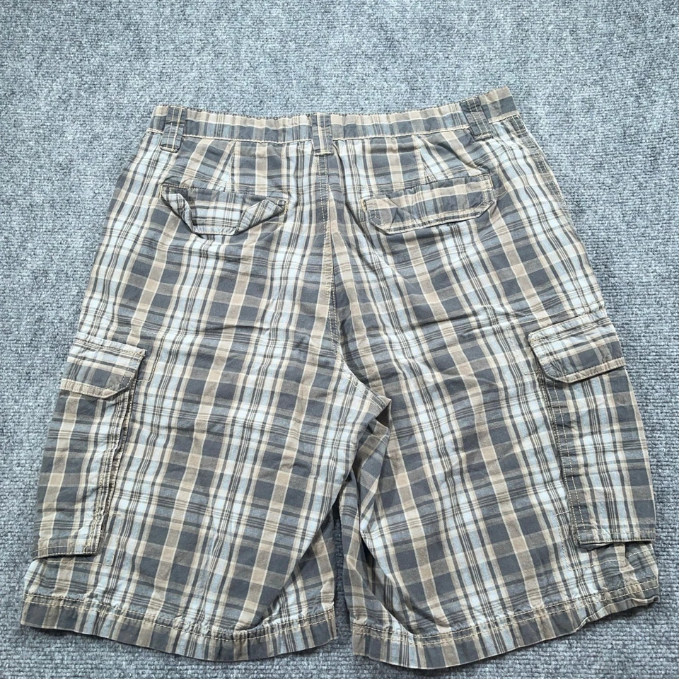 Pantalones Cortos Van Heusen Para Hombres 34 Beige Marrón Cuadros Carga Pantalones Cortos Informales Aire Libre #AB401 Foto 4 de 4