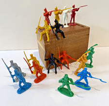 Marx 54 MM Alamo Mexican Shako Infantry Vintage Set 16 Plastic Soldiers Mix LotB