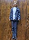 Vintage 1960s BLONDE painted hair KEN Barbie DOLL #786 SATURDAY DATE clothes TLC