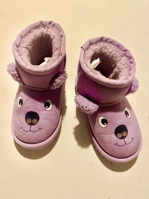 Girls Grosby Ugg Purple Koala Boots Size 9