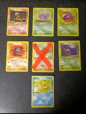 Lotto 6 Carte Pokemon Vintage Set Fossil Italiano Prima Edizione wizard A15