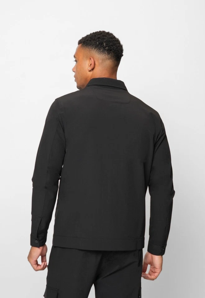 Valere Milano Mens Casual Smart Overshirt Terrace Casuals Jacket Luxe Black New - Image 3 of 4