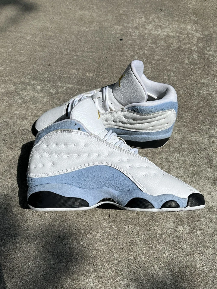 Sapato Air Jordan 13 retrô azul cinza GS masculino tamanho 7Y azul DJ3003-170 usado - Imagem 4 de 4