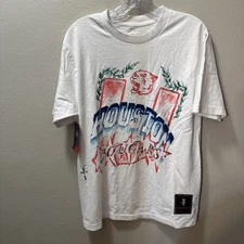 Cactus Jack Travis Scott Mitchell Ness T-Shirt University of Houston Cougar Sz M