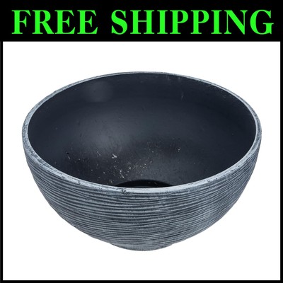 Elegant Floating Plant Pot - Large Hydroponic Water Lily Planter in Grey