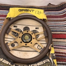 Grant Gt 414 415 Brown Steering Wheel Oem Vintage Patina New Old Stock Usa