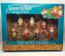 Mattel Disney's Snow White and the Seven Dwarfs Figurines - 7 Piece Set  1993