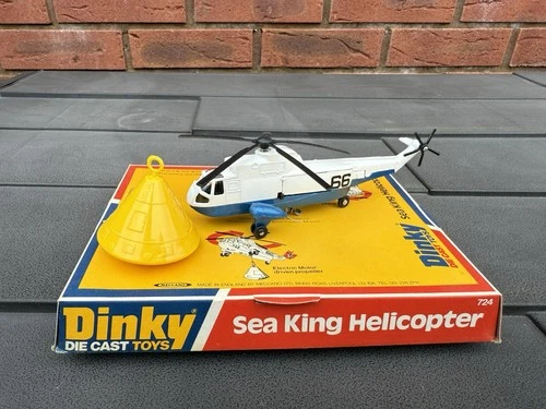 Dinky 724 SeaKing Helicopter On Original Box - Near Mint Vintage