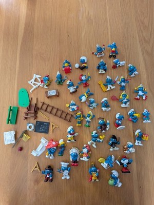 Vintage Peyo Schlümpfe 40 Figuren Restposten + Zubehör Schleich Sammlerstücke Konvolut